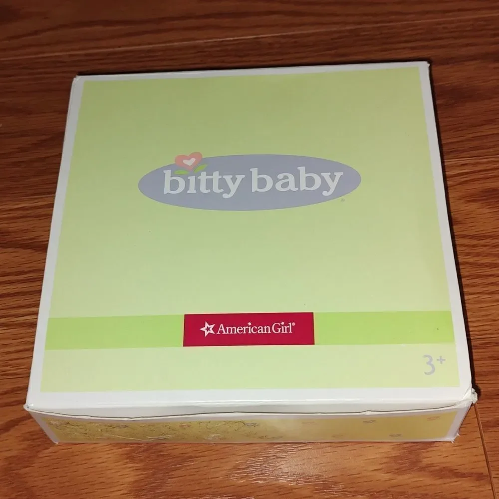 Bitty Baby American Girl Denim Jumper  Dress Outfit with shoes and top